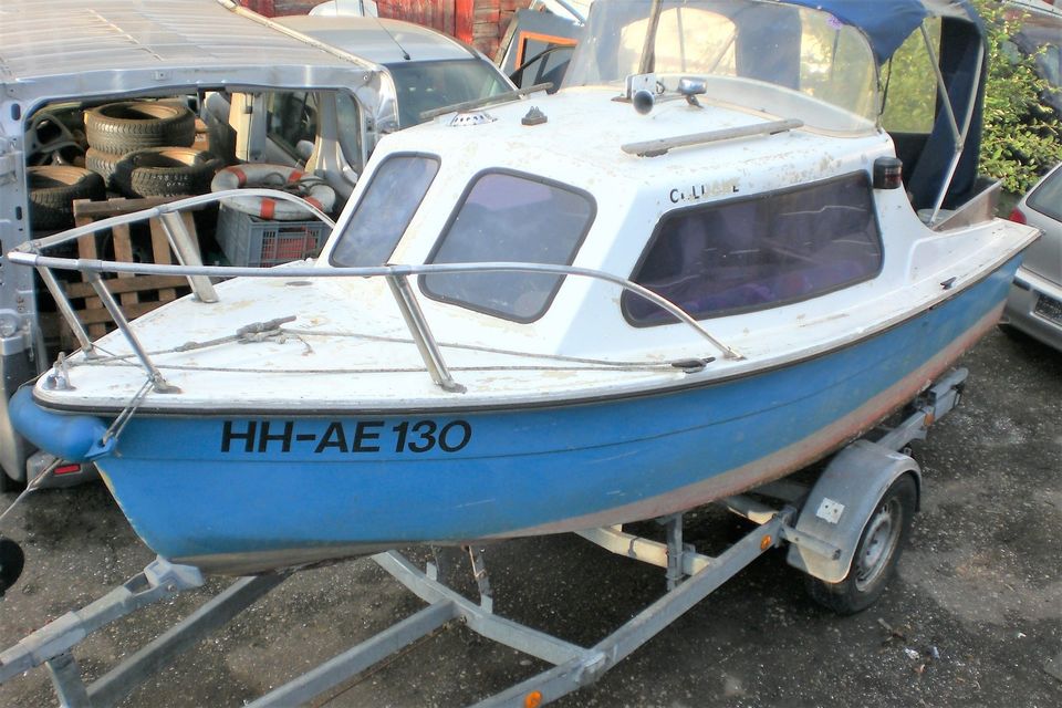 Winterprojekt: Kajütboot 5 Meter a. GFK Yamaha 20PS Motor Trailer in Hamburg