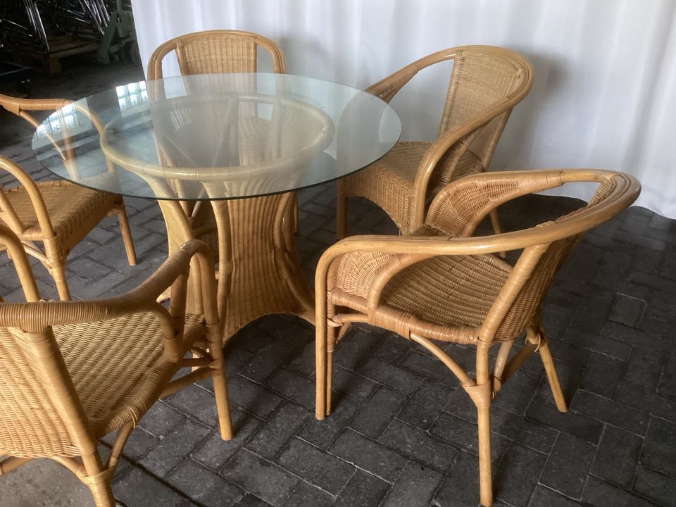 5xRattern Sessel/ Tisch Garten/ Wintergarten Möbel 140€ in Löningen