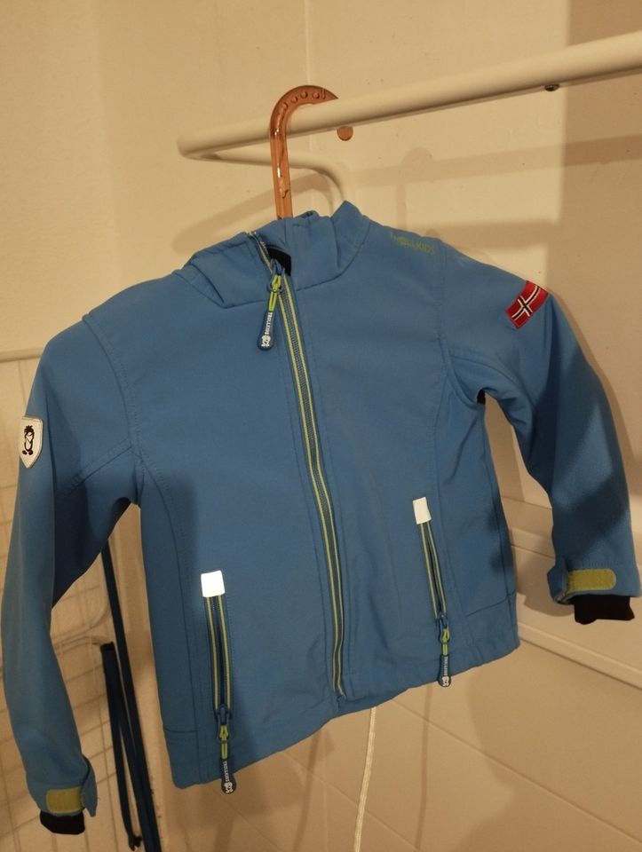 Trollkids Softshelljacke – blau-grün – Größe: 98 in Tauberbischofsheim