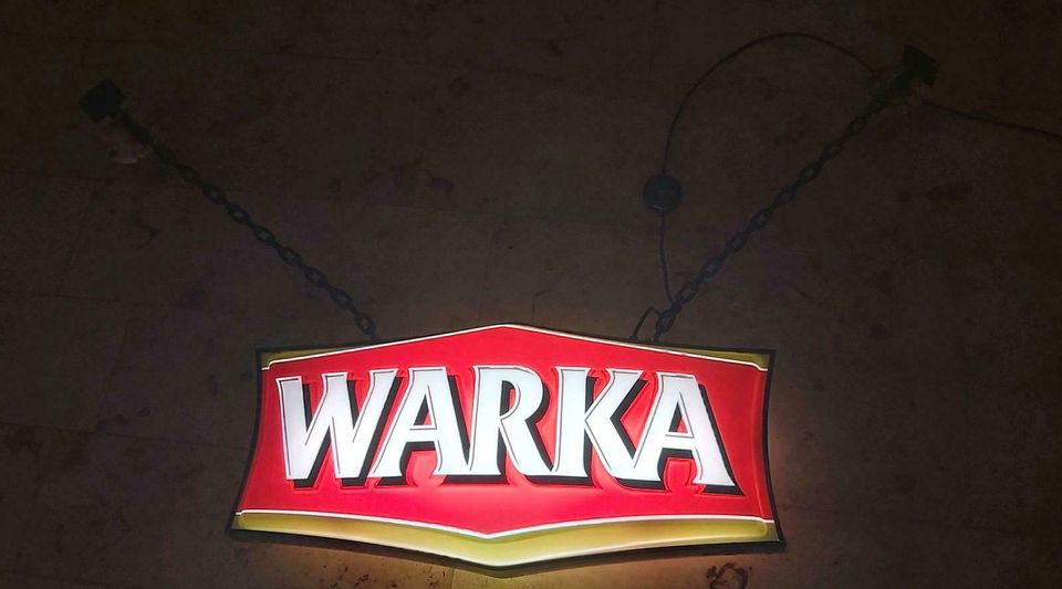 Warka Leuchtreklame in Simbach