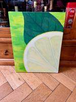 Limette Gemälde grün 40x50 cm auf Leinwand Berlin - Steglitz Vorschau