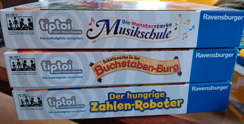 Drei Tiptoi Spiele: Musikschule, Buchstaben-Burg, Zahlen-Roboter in Bückeburg