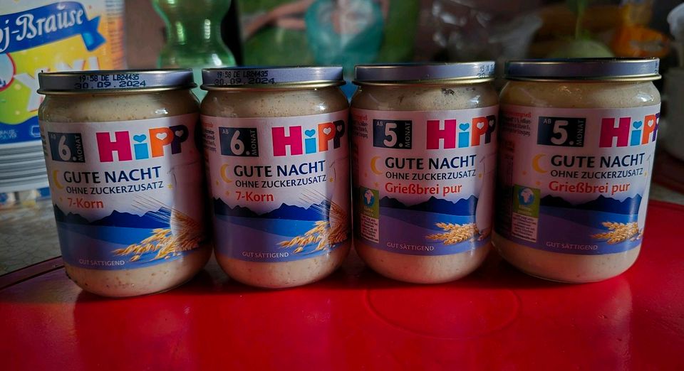 Hipp Gläschen Grießbrei und 7-Korn 4 Stück in Rostock