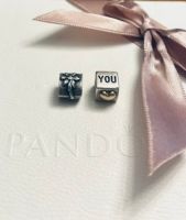 Pandora Charm Würfel bicolor Liebe Edelweiß Blume Berlin - Tempelhof Vorschau