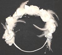 Haarkranz_Hochzeit_Satin-Haarschmuck_Braut_Creme Neuhausen-Nymphenburg - Neuhausen Vorschau