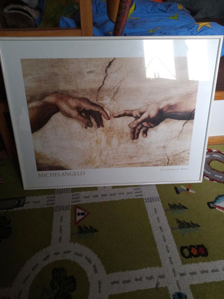 Kunstdruck Bild von Michelangelo "la creatione di Adamo" in Leipzig