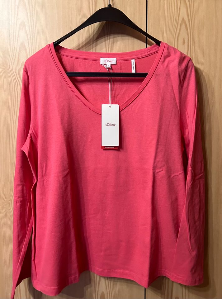 Neu! S. Oliver, Langarmshirt, Gr. 42, pink in Warburg