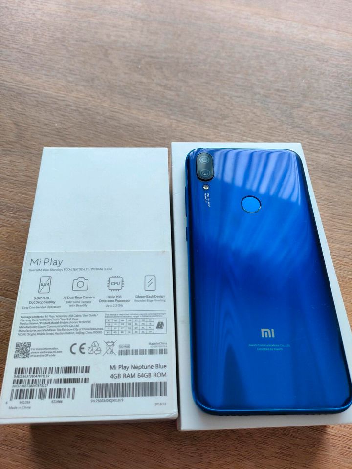 Xiaomi Mi Play 4GB 64GB Neptune Blue in Tapfheim