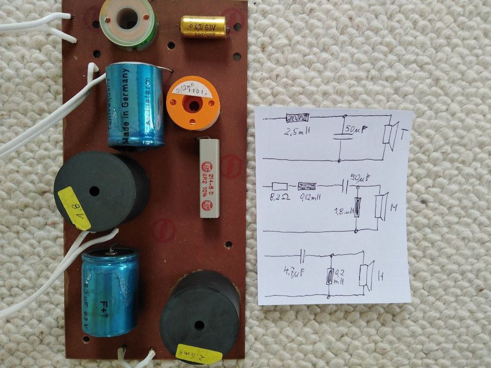 2 x Lautsprecher 3-Wege Frequenzweichen 12 dB in Tangstedt