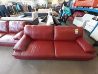 Sofa / Couch 2-teilig Leder rot- HH020330 Nordrhein-Westfalen - Swisttal Vorschau