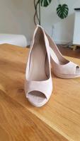 Beige Peeptoes, offene Pumps, Gr. 38, Mango Nordrhein-Westfalen - Hiddenhausen Vorschau
