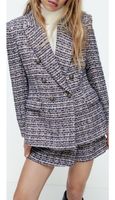 Zara Blogger Struckturmuster Blazer Tweed Boucle Blogger Hamburg-Nord - Hamburg Winterhude Vorschau