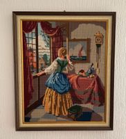 Handgesticktes Bild "Frau am offenen Fenster" aus Oma's Nachlass Nordrhein-Westfalen - Kall Vorschau