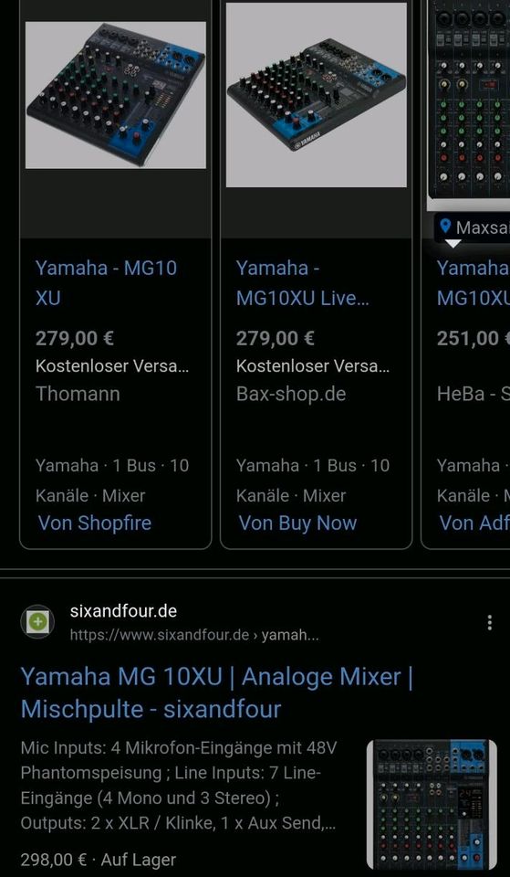 Yamaha MG10 XU Mixer/Mischpult in Neunkirchen