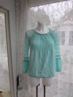 Langarm Shirt XS 34 Viscose mint Spitze Boho mintgrün Bayern - Straubing Vorschau