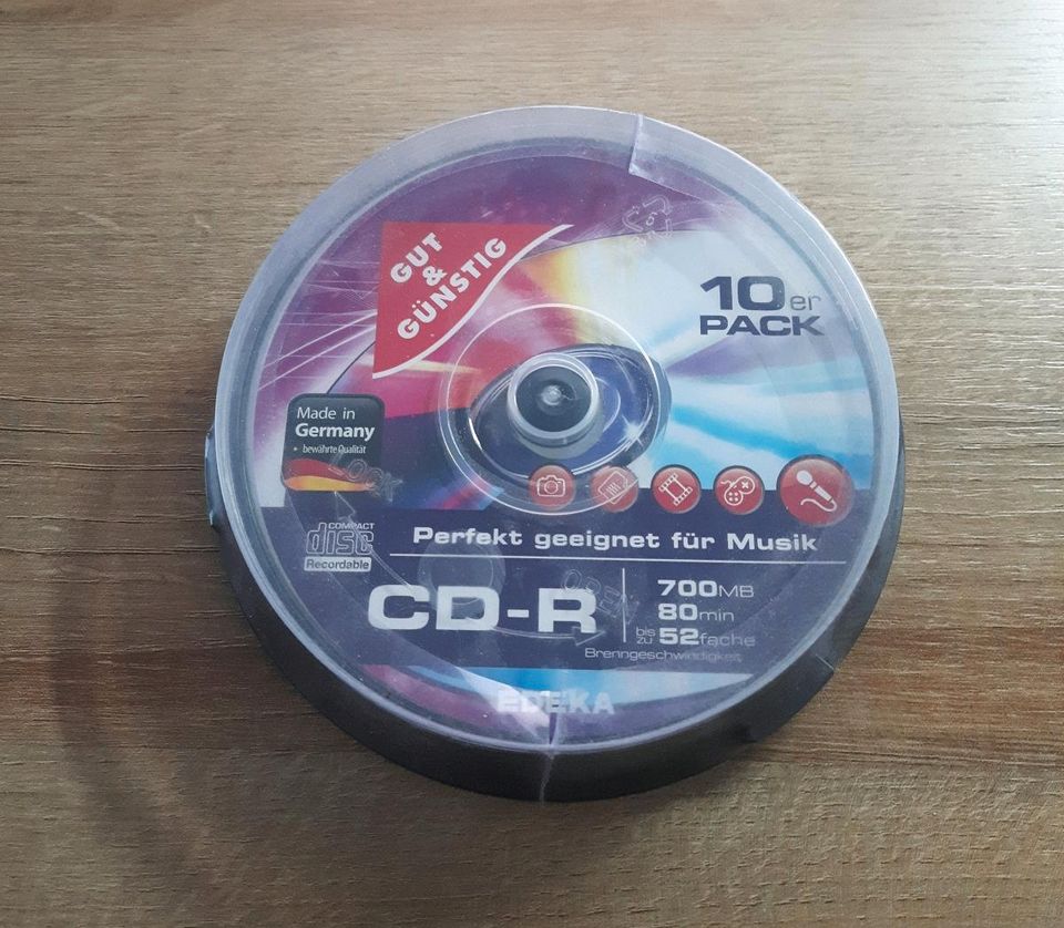 Cd-R Rohlinge CD 700mb 10er Pack neu in Rollshausen