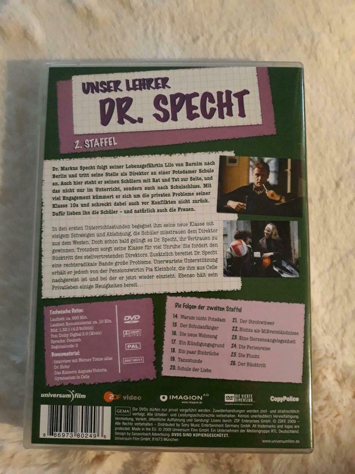 Unser Lehrer Dr. Specht ▪︎ Staffel 2 ▪︎ DVD ▪︎Fernsehserie 90iger in Springe