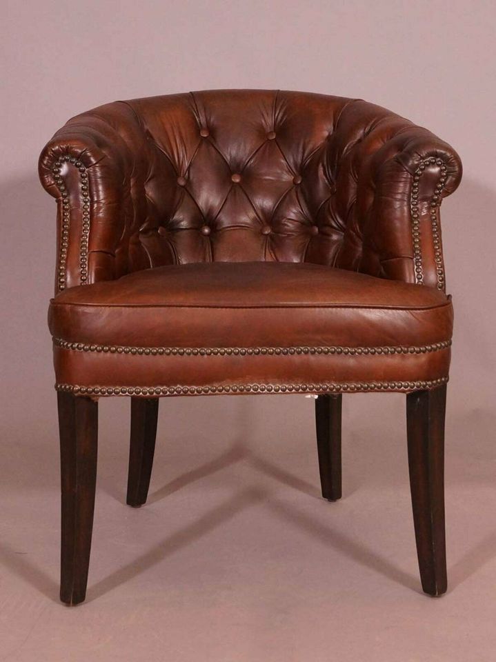 Clubsessel Swindon Chesterfield-Muster Vintage Cigar in Heiligenstedten