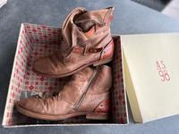 AS98 Stiefel flach in braunem Leder Gr  39 Baden-Württemberg - Wehr Vorschau