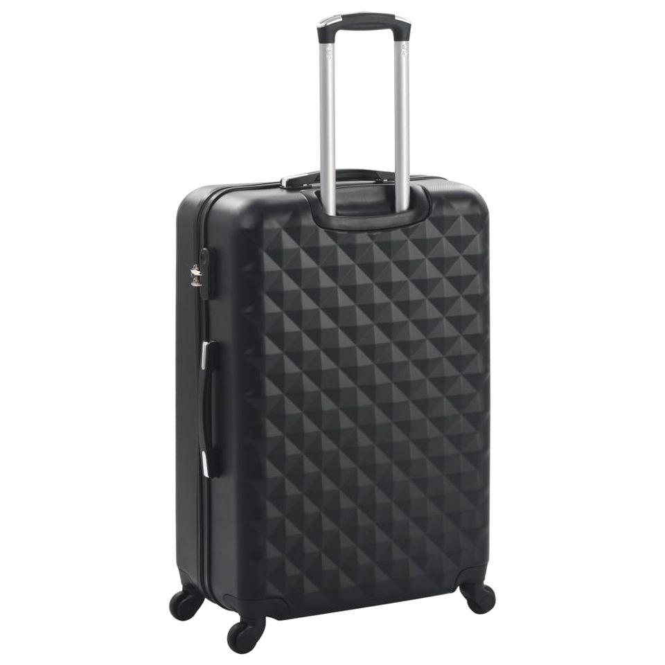 Reisekoffer Koffer Set Hartschalen-Trolley-Set 3 Stk. Schwarz ABS in Bad Kissingen