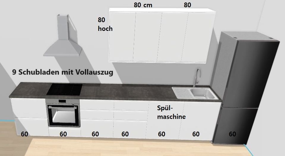 ❄️Aktion 1,5 J. Garantie❄️IDEA Ikea Bodbyn Küche off-weiß Metod in Königswinter