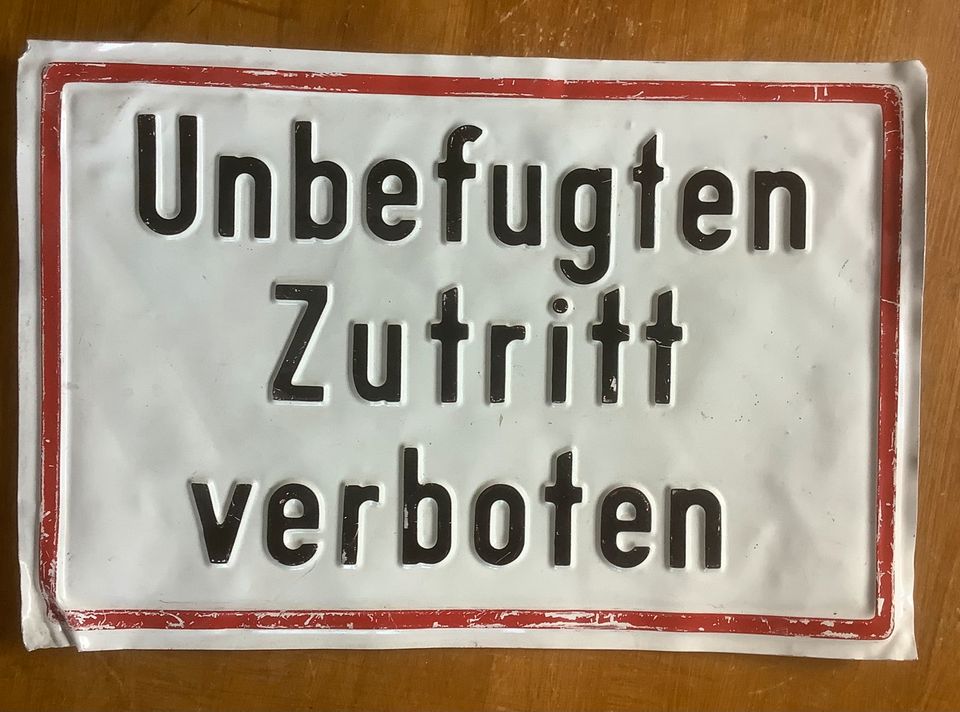 Hinweisschild, 1965, DDR, Vintage in Bocholt