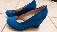Schuhe/ blaue Schuhe/ Keilabsatz Bayern - Mengkofen Vorschau
