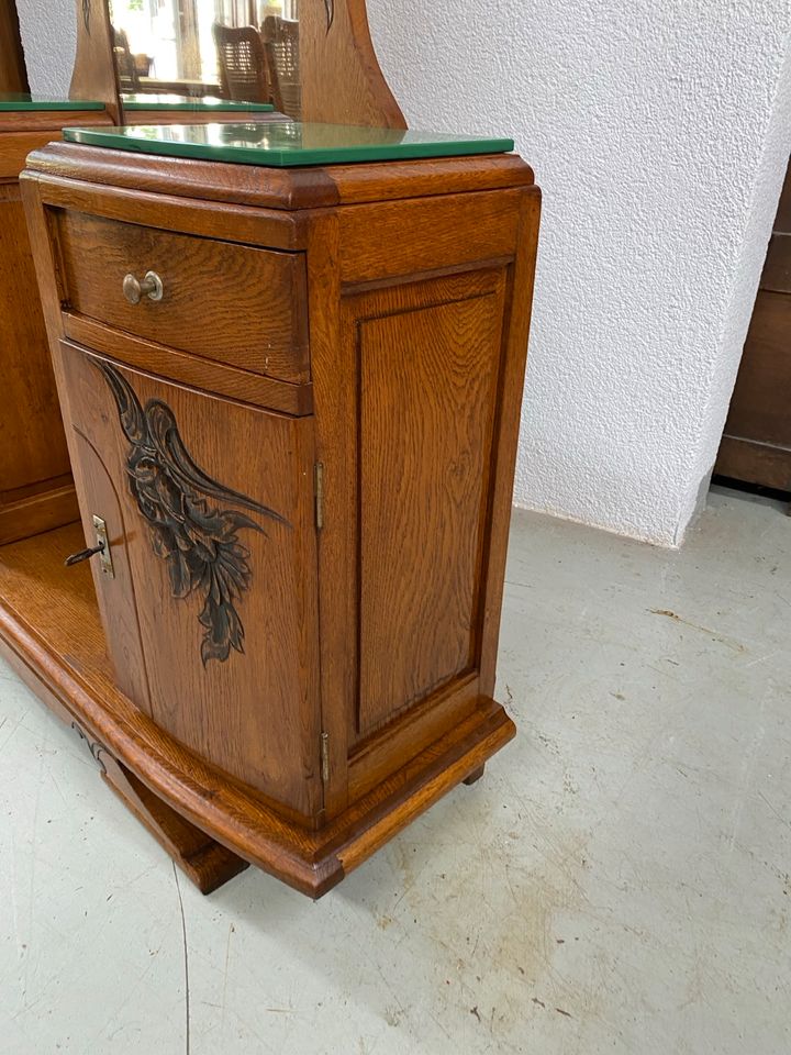 Antiker Schrank Jugendstil mit Spiegel Flurschrank Schminktisch in Völklingen