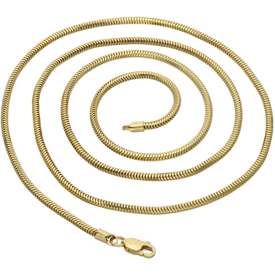 Schlangenkette 585 14K ECHT GOLD 55cm 1,3mm NEU Goldkette Unisex Frauen Männer in Berlin