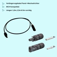 Verlängerungskabel für Balkonkraftwerke (MC-4 Stecker / 4mm²) Verschiedene Längen; 1,50m - 2,50m - 5,00m oder Wunschlänge. DC-Verlängerungskabel für Solarmodule Nordrhein-Westfalen - Heinsberg Vorschau