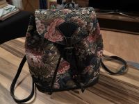 City Rucksack klein Damenrucksack mit Blumen Rosen im Stickstil Baden-Württemberg - Besigheim Vorschau