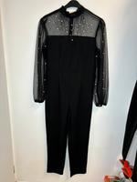 Jumpsuit Einteiler Gr.XL 40/42 schwarz Perlen Nordrhein-Westfalen - Wiehl Vorschau