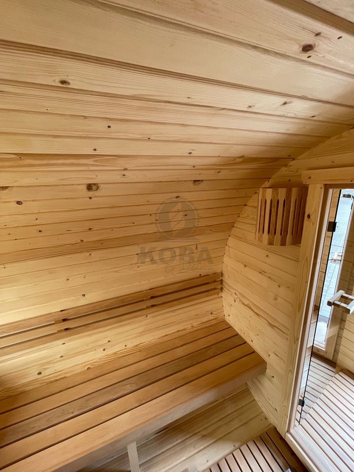 3/4 Fasssauna mit Vorraum | 4,0 m | Garten Sauna | Außensauna in Eichenzell