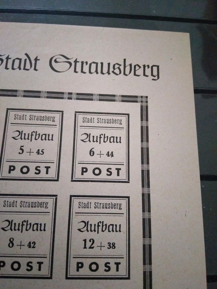 Briefmarken Block Strausberg Typ 1 in Wolfenbüttel