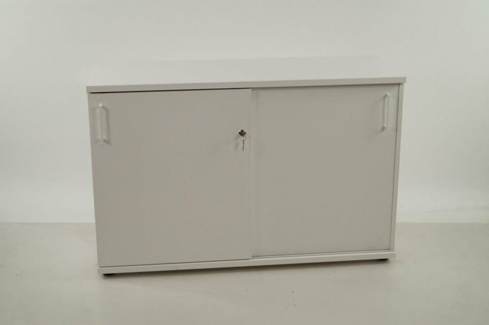 buero-hoch2.de – Sideboard 2OH B120 Schiebetüren weiß – 51635 in Essen