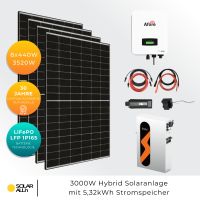 SOLAR ALLin Balkonkraftwerk Mit Speicher 5kWh | 8x JA Solar Bifazial Module 3520Wp | Afore Hybrid Wechselrichter 3000W | App & WiFi Nordrhein-Westfalen - Würselen Vorschau