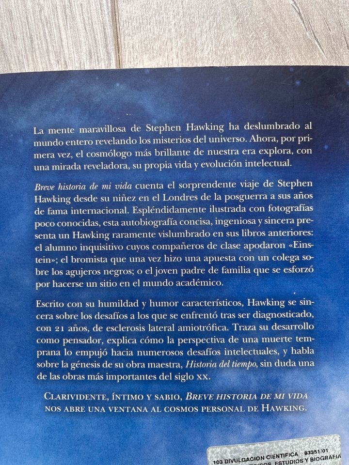 Stephen Hawking - Breve Historia de mi vida, Spanisch Lektüre in Oldenburg