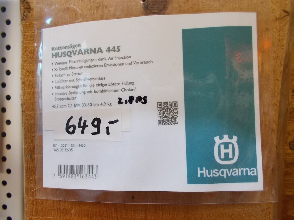 Husqvarna Kettensäge 445II NEU in Oberzissen
