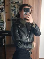 Original Asos Design Petite Lederjacke cropped crop Kunstleder Bi Hessen - Karben Vorschau