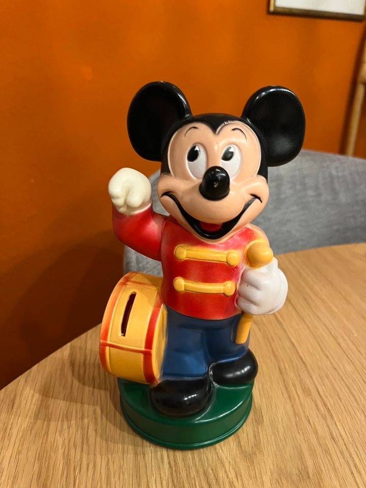 Mickey mouse Spardose Trommel Disney Maus 1980 alt in Dentlein am Forst