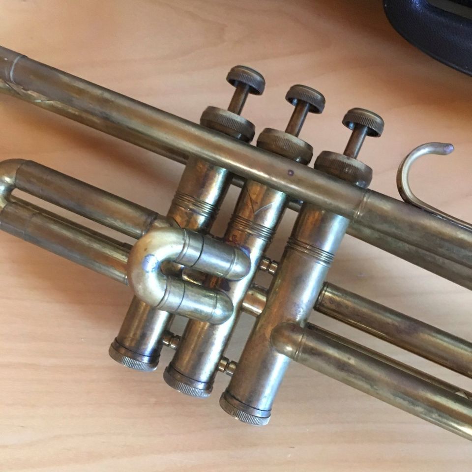 Vintage Trompete 50er Jahre Germany ohne Marke Spielmannszug in Dettum