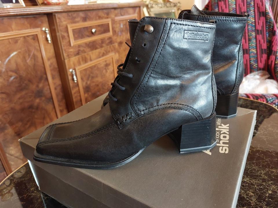 Schuhe Damen Tamaris Warmfutter Leder Schwarz Neu Karton Gr 36 in Hannover
