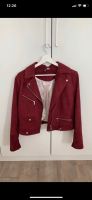 Bordeaux wildlederoptik biker Jacke gr.38 Hessen - Lützelbach Vorschau