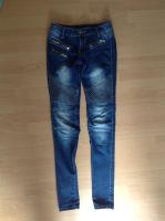 Jeans blau mit Muster oben Gr. 25 Düsseldorf - Stockum Vorschau