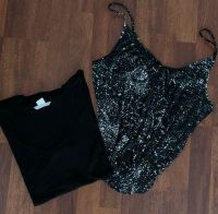 ✅ Set ~ H&M ~ Basic Shirt ~ schwarz  & Trägertop ~ schwarz/weiß Wandsbek - Hamburg Farmsen-Berne Vorschau