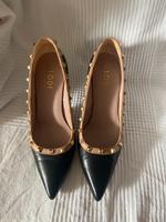 Lodi High Heels Schwarz Gr. 38 Schwarz Nieten Leder West - Nied Vorschau