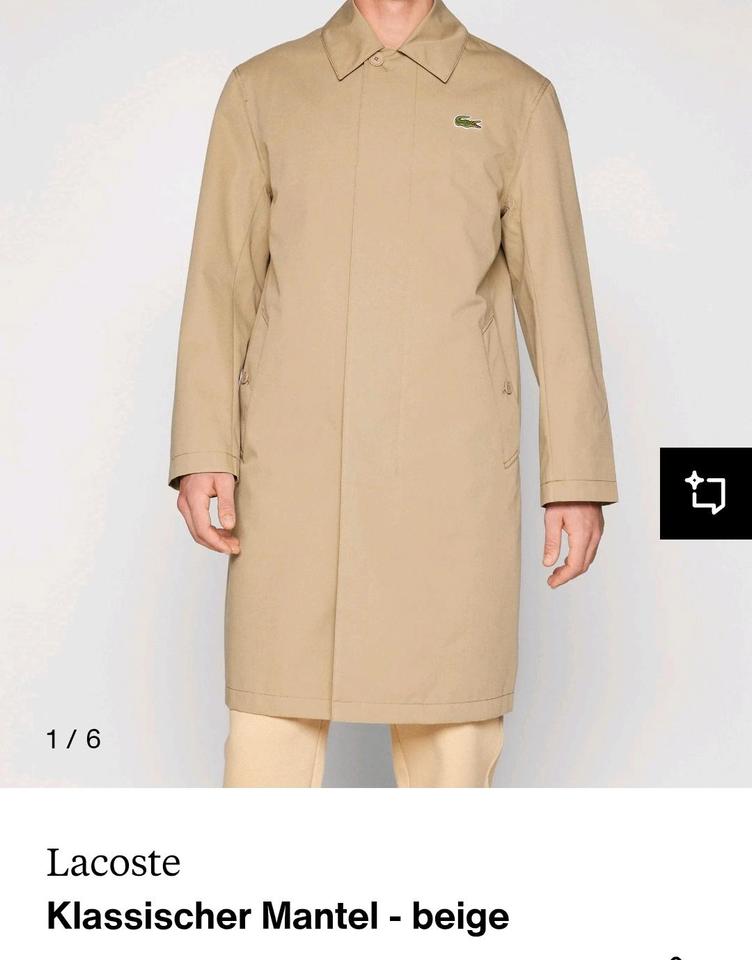 Neue LACOSTE Jacke Langjacke Mantel Größe 60 XXL in Wolfschlugen