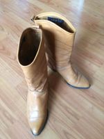 Vintage Cowboystiefel Westernboots Cognac Hellbraun Leder Düsseldorf - Pempelfort Vorschau