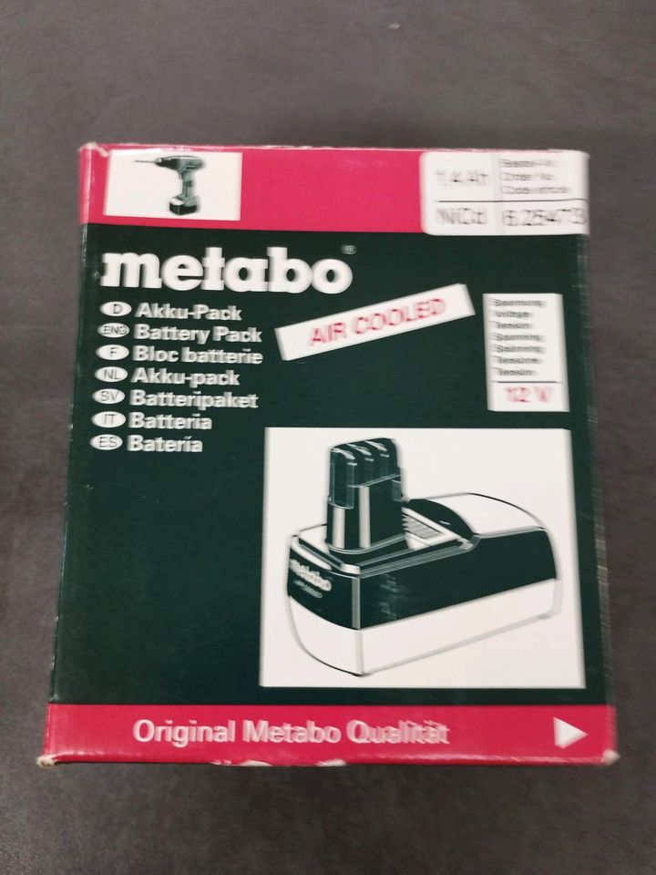 Metabo Akku-Pack NiCd 1,4Ah/12V ArNr: 6.25473 in Hessen - Gedern | eBay  Kleinanzeigen ist jetzt Kleinanzeigen