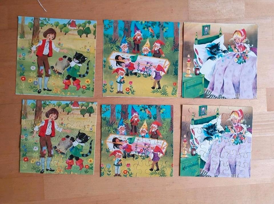 Retro Puzzle, 3x 36 Teile, Motive nach Märchen Gebrüder Grimm. in Stuttgart